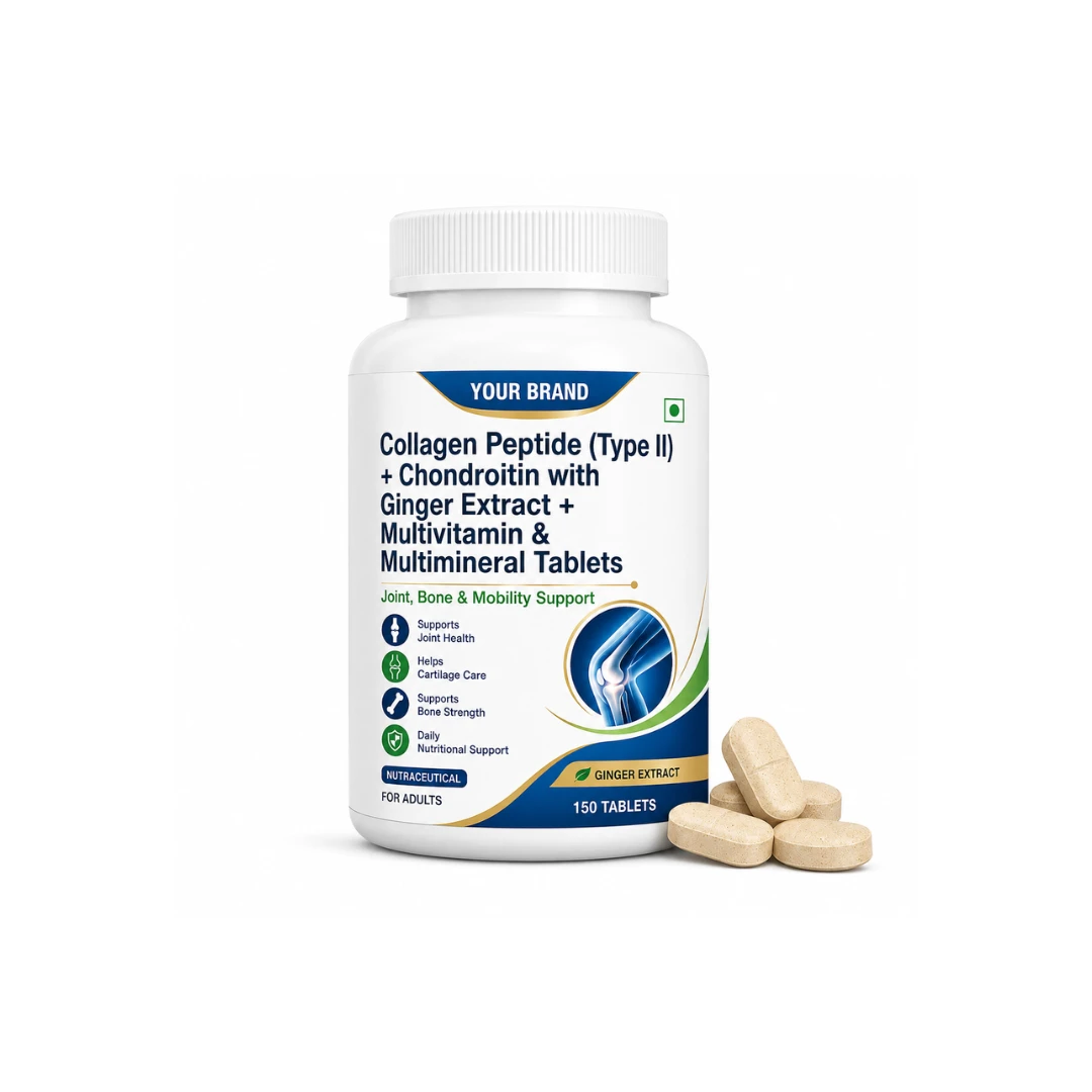 COLLAGEN PEPTIDE(TYPE II) + CHONDROITIN WITH GINGER EXTRACT+ MULTIVITAMIN & MULTIMINERAL TABELET