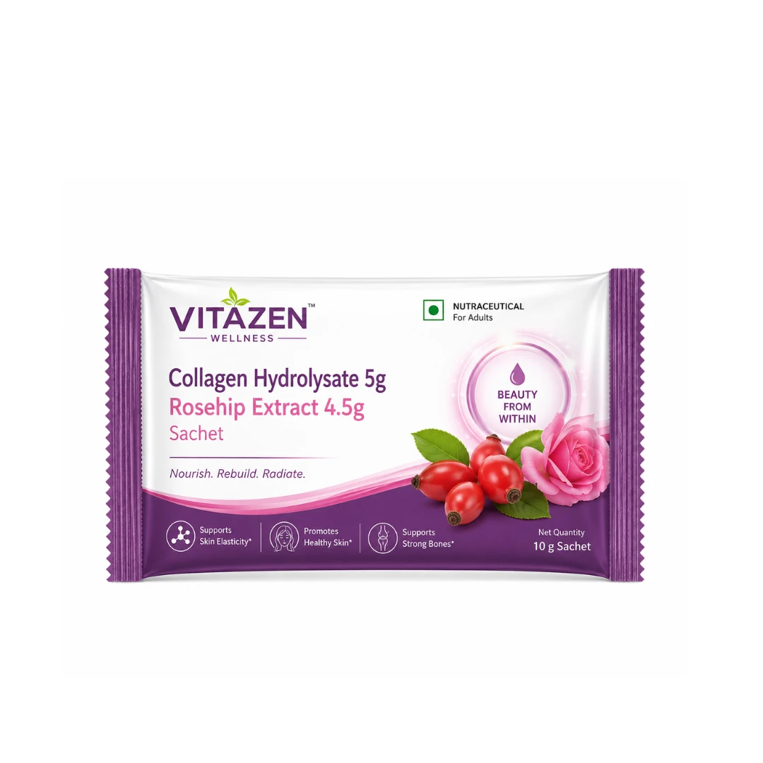 COLLAGEN HYDROLYSATE 5G + ROSEHIP EXTRACT 4.5G SACHET